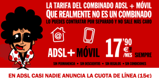 Pepephone intenta competir con Jazztel con una solución convergente Internet+móvil poco competitiva pero más barata.
