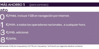 Carrefour mejora sus tarifas con 6,9e 1GB+1ct/min.