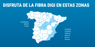 DIGI añade nuevas zonas de fibra: ALICANTE y MURCIA. DIGI añade Alicante y Murcia en fibra