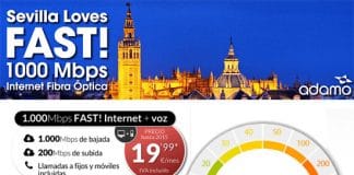 ADAMO inicia su cobertura de fibra de hasta 1GBIT/segundo en Sevilla.