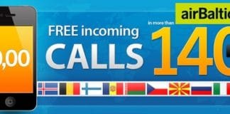 AirBalticCard la tarjeta de roaming europeo sin coste y llamadas a cualquier fijo o móvil en Europa por 19 céntimos por minuto sin establecimiento de llamada.