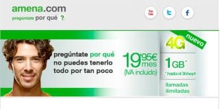 AMENA ha decidido ofrecer su tarifa ilimitada con 500MB y 1GB hasta Septiembre con 4G. Añade 60 minutos por voz IP con Libon.