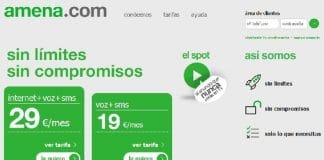 Amena se promociona en TV como la mejor tarifa casí Infinita que compite con Yoigo.