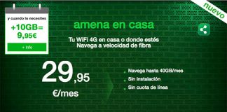 AMENA en casa lanza un bono de 10GB extra por 9,95€ sin limites