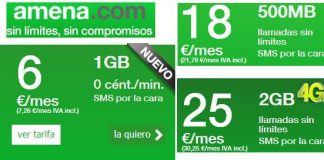 Amena iguala la oferta de TUENTI sin cobrar exceso y regalando 1000 SMS a cualquier operador.