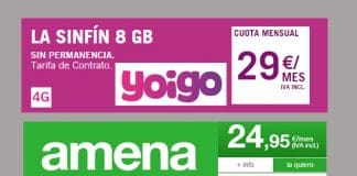AMENA responde a YOIGO con una ilimitada con 7GB 4G por 24,95€ al mes.