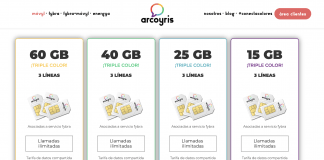 Arcoyris una marca de telefonía para el colectivo LGTB: Tarifas triples innovadoras. Las nuevas tarifas de Arcoyris móvil LGTB
