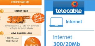 Telecable y Euskaltel responden con entre 300 y 350MB de fibra a MOVISTAR y VODAFONE.