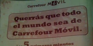 Carrefour Mobile: 5 primeros minutos gratis en las llamadas entre Carrefour Mobile. ¿Suficiente? Necesita cambios urgentes: todo a 8 centimos y 15 minutos gratis entre ellos para poder competir.
