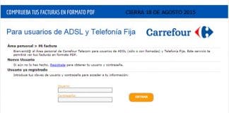 CARREFOUR dejará sin servicios a los clientes ADSL el 18 de Agosto de 2015.