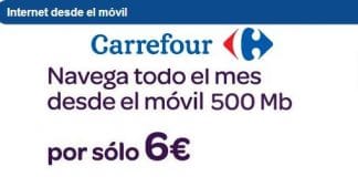 Carrefour mejora su tarifa de Internet móvil de 6€/mes a 500MB/mes reduciendo a 128KB/seg la velocidad.