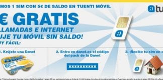 Danet regala una SIM de TUENTI con 5€ de saldo comprando sus productos. ¡Curioso acuerdo!