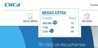 DIGI mejora sus bonos adicionales: 2GB por 5€