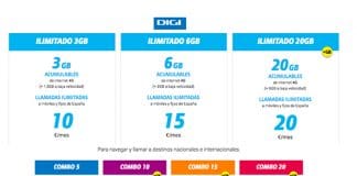 DIGI MOBIL mejora sus tarifas con hasta 20GB.