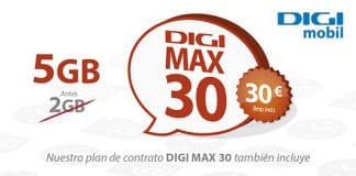 Más gigas en los planes DIGI MAX 20 y DIGI MAX 30