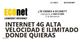 ECONET una alternativa al 4G ilimitado que utiliza una SIM de MOVISTAR.