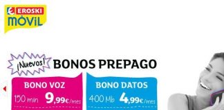Eroski móvil mejora sus tarifas de los bonos prepago. DIGI MOBIL sigue ofreciendo más low cost.