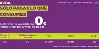 Las mejores tarifas solo para VOZ sin establecimiento: EURONA 5ct/min