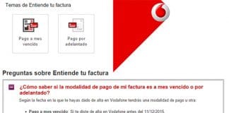 VODAFONE realiza pagos por adelantado usando a sus clientes de financiera sin intereses.