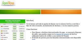 El servicio de llamadas internacionales de Fonyou llega tarde y con muchos riesgos para sus clientes. ¡Ojo con usarlo en tarifas planas!