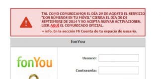 Fonyou cerrará el servicio de particulares el 30 de Septiembre. ¡Portar vuestros números pagando!