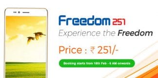 Freedom251 un móvil Android por menos de 5€ en la India.