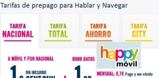Happymovil lanza llamadas gratis sin establecimiento entre HAPPY en prepago al recargar 10€.
