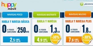 HAPPYMOVIL mejora sus tarifas con más datos y ofrece un 30% de descuento durante 5 meses.