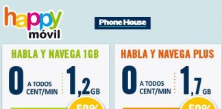Happymovil mejora sus tarifas para hablar y navegar: 5,79€+IVA 1,2GB en su tarifa CERO.