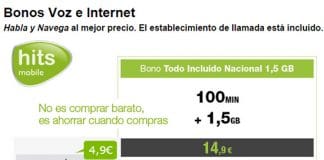 HITSMOBILE no se conforma con el bono de 1GB por 4,9€ y lanza un bono de 250 minutos y 1,5 GB por 14,9€ al mes.