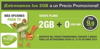 HITS MOBILE lanza un bono temporalmente de 2GB por 9,9€
