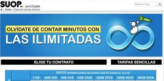 SUOP lanza una nueva tarifa con 30GB y dobla este verano a 60GB. Nueva Ilimitada 30GB en SUOP