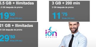 ION MOBILE reacciona con mejores tarifas con hasta 20GB