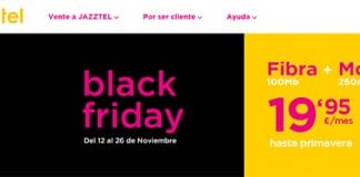 JAZZTEL ofrece descuentos hasta el 21 de Marzo por el Blackfriday