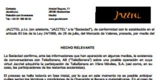 Jazztel podría intentar negociar la compra de YOIGO.