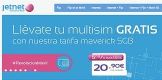 JETNET se apunta a 5GB e ilimitadas por 20,9€ al mes