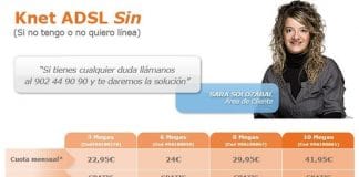Knet tiene una tarifa ADSL sin linea de voz desde 22,95€ contratable en la Rioja.