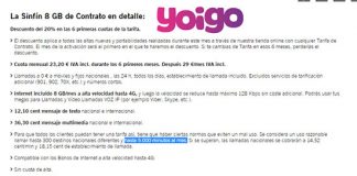 La SINFIN de YOIGO tendrá limites: 5000 minutos al mes.