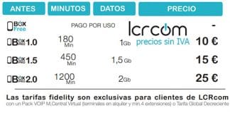LCRMOVIL mejora sus tarifas para empresas.