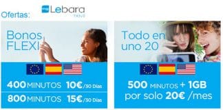 Lebara: Cada vez más centradas en ofrecer bonos con más volúmenes.