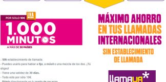 LlamaYa lanza un bono de 1000 minutos por 10€ a algunos países: Puede ser interesante para algunos clientes.