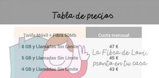 LOWI lanza convergencia con 50MB desde 37€ hasta 47€ con ilimitadas.
