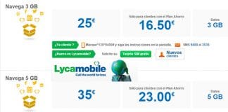 LYCAMOBILE también es consciente que se necesita cada día más tráfico 5GB por 23€.