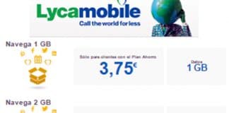 LYCAMOBILE lanza los bonos más baratos de datos del mercado del 2015 con 1GB por 3,75€.