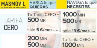 MASMOVIL revoluciona su tarifa CERO con una tarifa adaptable con bonos de voz y datos personalizado.