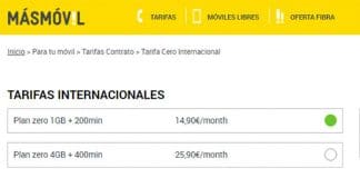 MASMOVIL mejora sus tarifas internacionales.