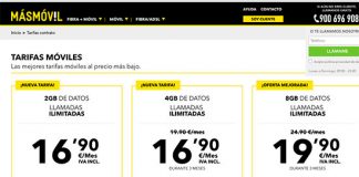 MASMOVIL mejora sus tarifas ilimitadas y la cero: 30% adicionales.