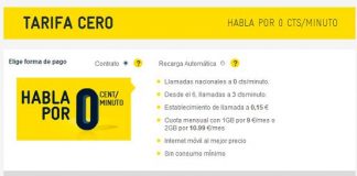 MASMOVIL y ECONOMIZA ofrecen hasta final de Agosto sus tarifas CERO desde 4,5€/1GB 6 meses y tarifa ilimitada 2GB por 34€.