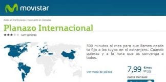 Movistar saca un bono de llamadas Internacionales desde fijo con 500 minutos por 7,99€/mes.