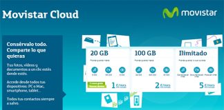 MOVISTAR lanza su servicio CLOUD para clientes desde 1€/mes con 20GB o ilimitado espacio por 5€/mes para clientes.